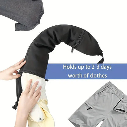 3-in-1 Travel Neck Pillow – Clothes Storage & Comfort