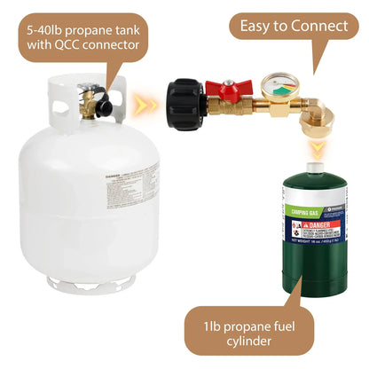 Top-Rated Propane Refill Elbow Adapter with Tank Gauge