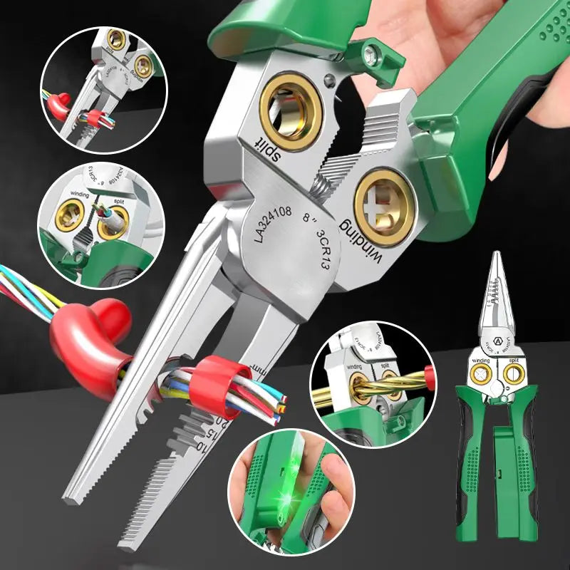 8-in-1 Super Easy Multi-Function Wire Stripping Pliers