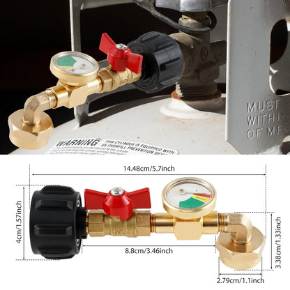 Top-Rated Propane Refill Elbow Adapter with Tank Gauge