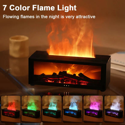 Flame Aroma Humidifier – Essential Oil & Night Light