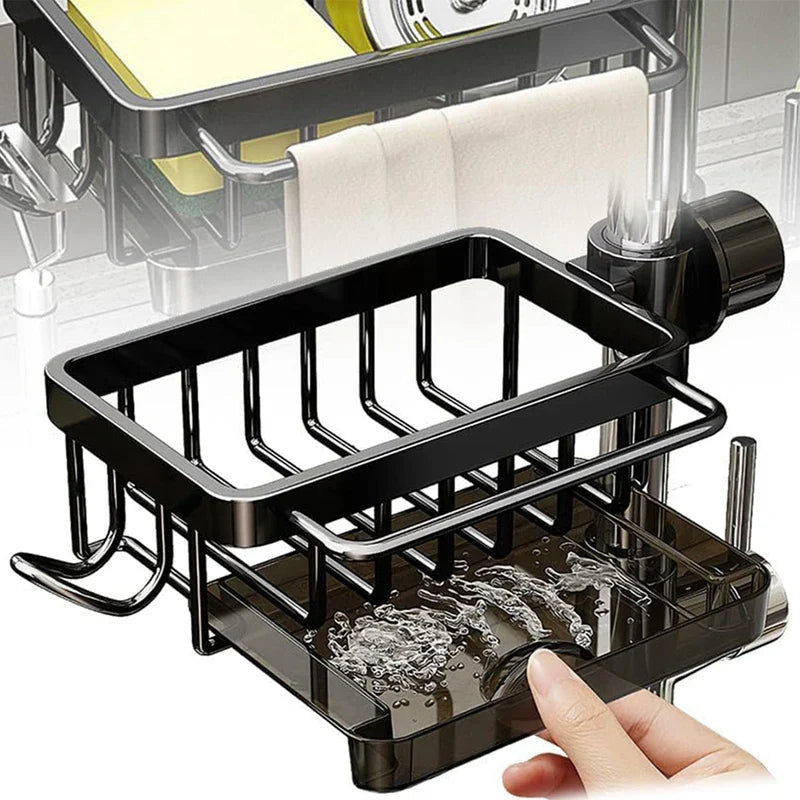 Adjustable Kitchen Sink Organizer – Metal Rack & Holder